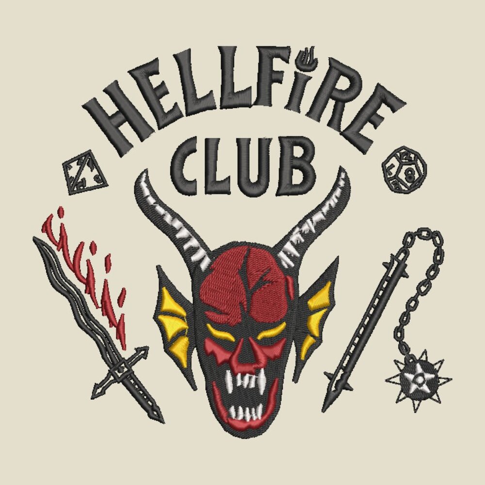 Stranger Things HOODIE Embroidered Adult Unisex Hooded Sweatshirt Hellfire Club
